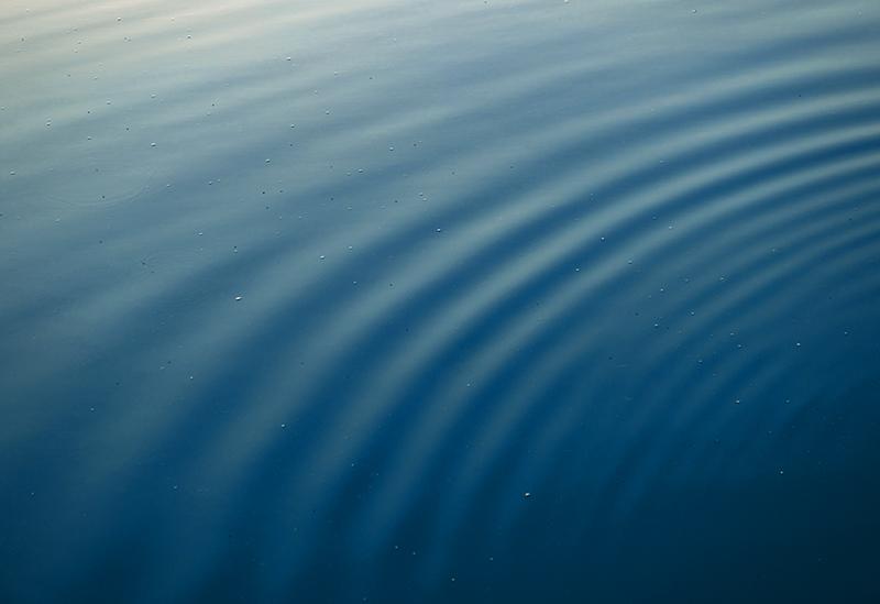 water ripple close up